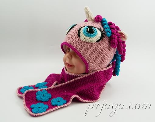 Шапочка «My Little Pony» для девочек крючком