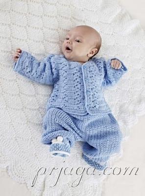 Вязание для малышей: жакет и штанишки