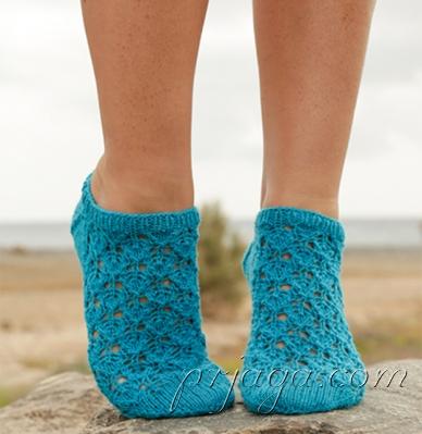 Схема вязания носков спицами