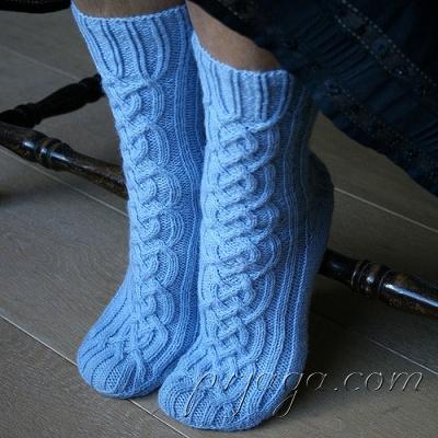 Носки «Викинги», как вязать носки на чулочных спицах