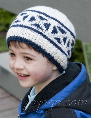Вязание шапки для мальчика спицами