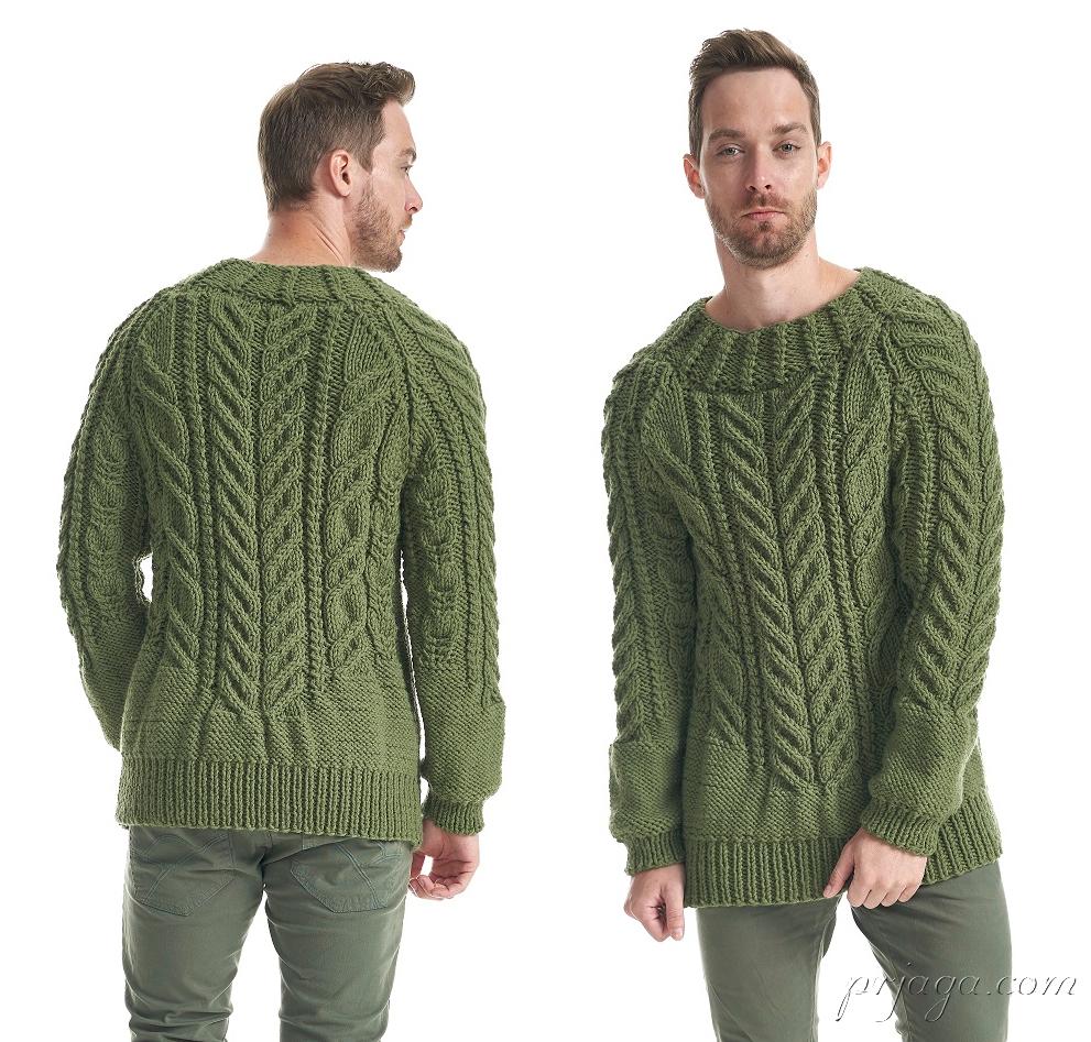 Мужские свитеры модели крючком и спицами