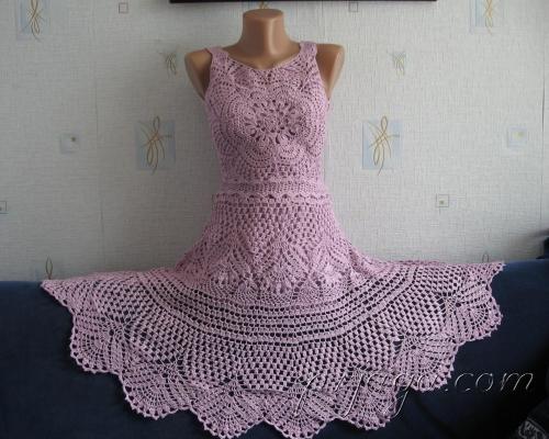 Платье крючком от Нелли Виткаловой