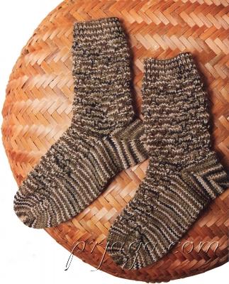 Вязание спицами носки