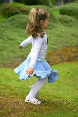 Детская юбка спицами из мерино