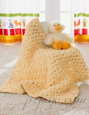 Вязание одеяла для новорожденных