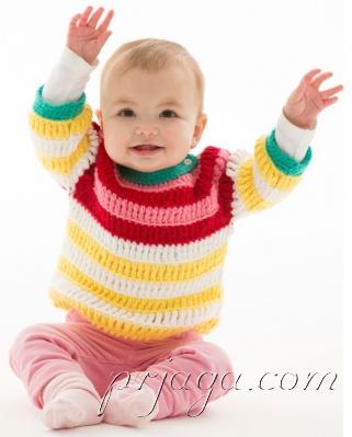 Детский пуловер крючком