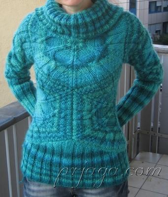 Вязаный пуловер, схема